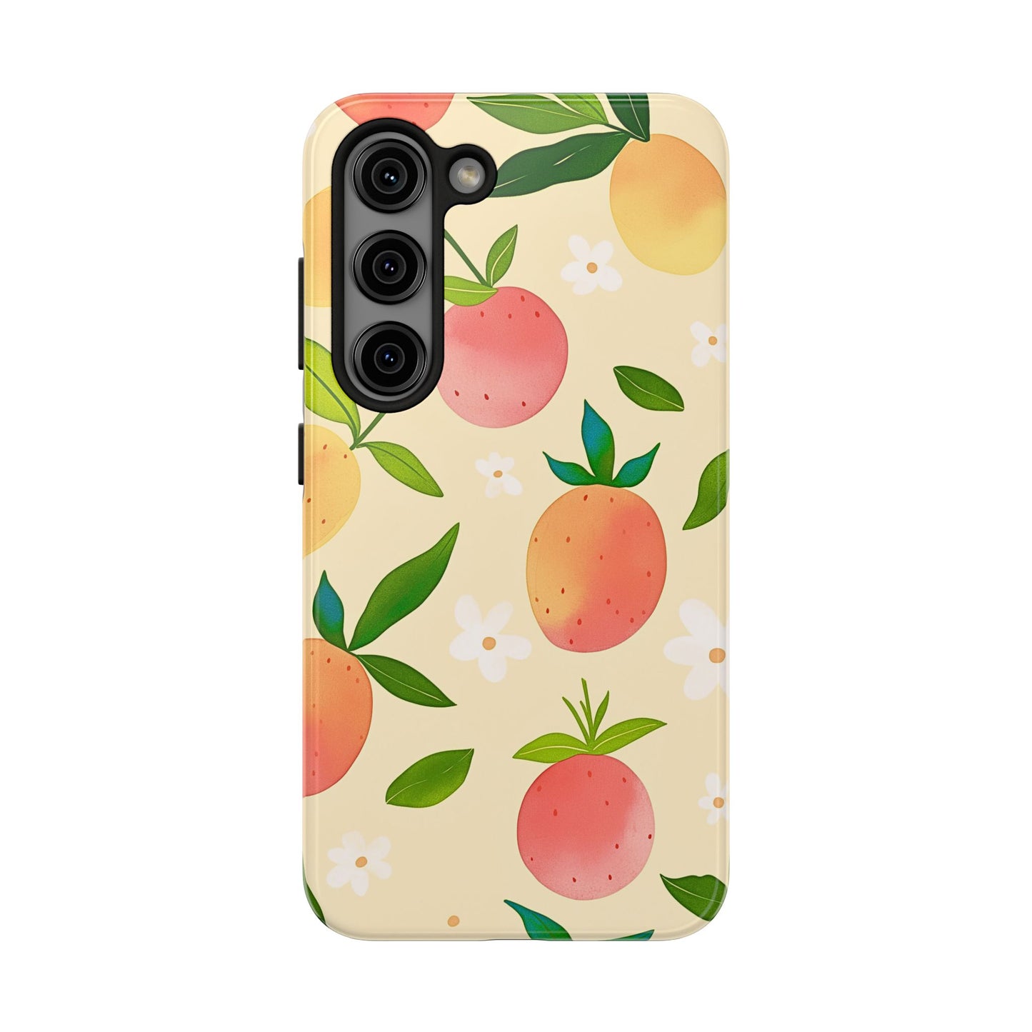 Mango Orange Fruit Pattern Tough Phone Case | Aesthetic