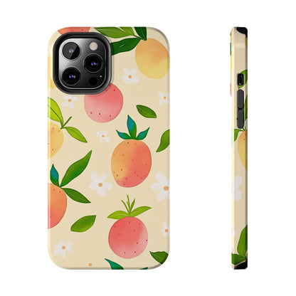 Mango Orange Fruit Pattern Tough Phone Case | Aesthetic