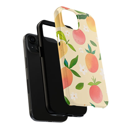 Mango Orange Fruit Pattern Tough Phone Case | Aesthetic