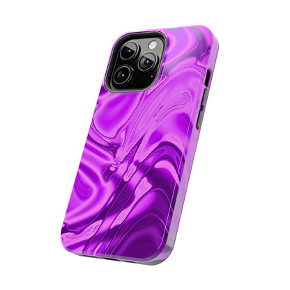 Liquid Metal Purple Tough Phone Case | Aesthetic