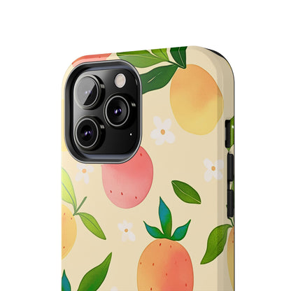 Mango Orange Fruit Pattern Tough Phone Case | Aesthetic