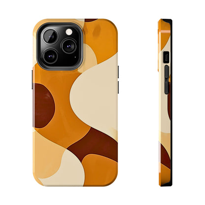 Funda/Cubierta resistente para teléfono con diseño en beige y marrón Earth Harmony | Estética
