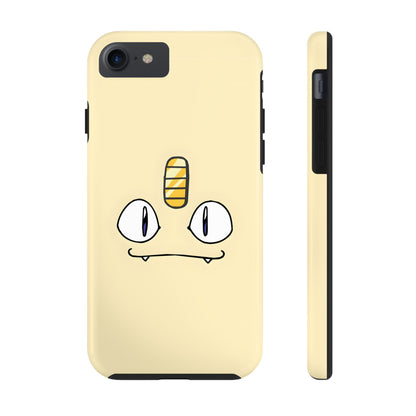 Cat Minimal Gold Coin Face Tough Phone Case | Anime