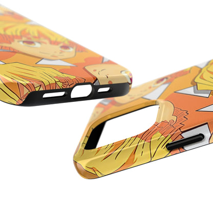 Zenitsu Agatsuma Haori Head Pattern Tough Phone Case | Anime - Demon Slayer