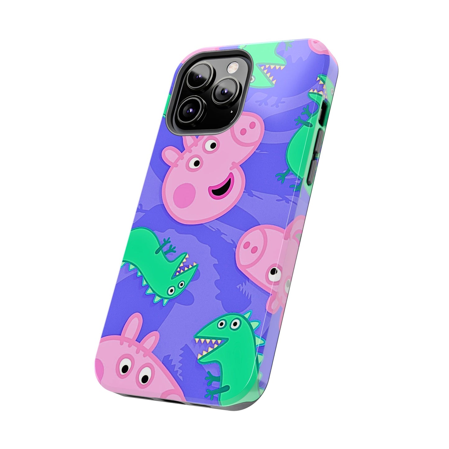 Peppa Pig & George Dinosaur Pattern Tough Phone Case | Cartoons - Peppa Pig
