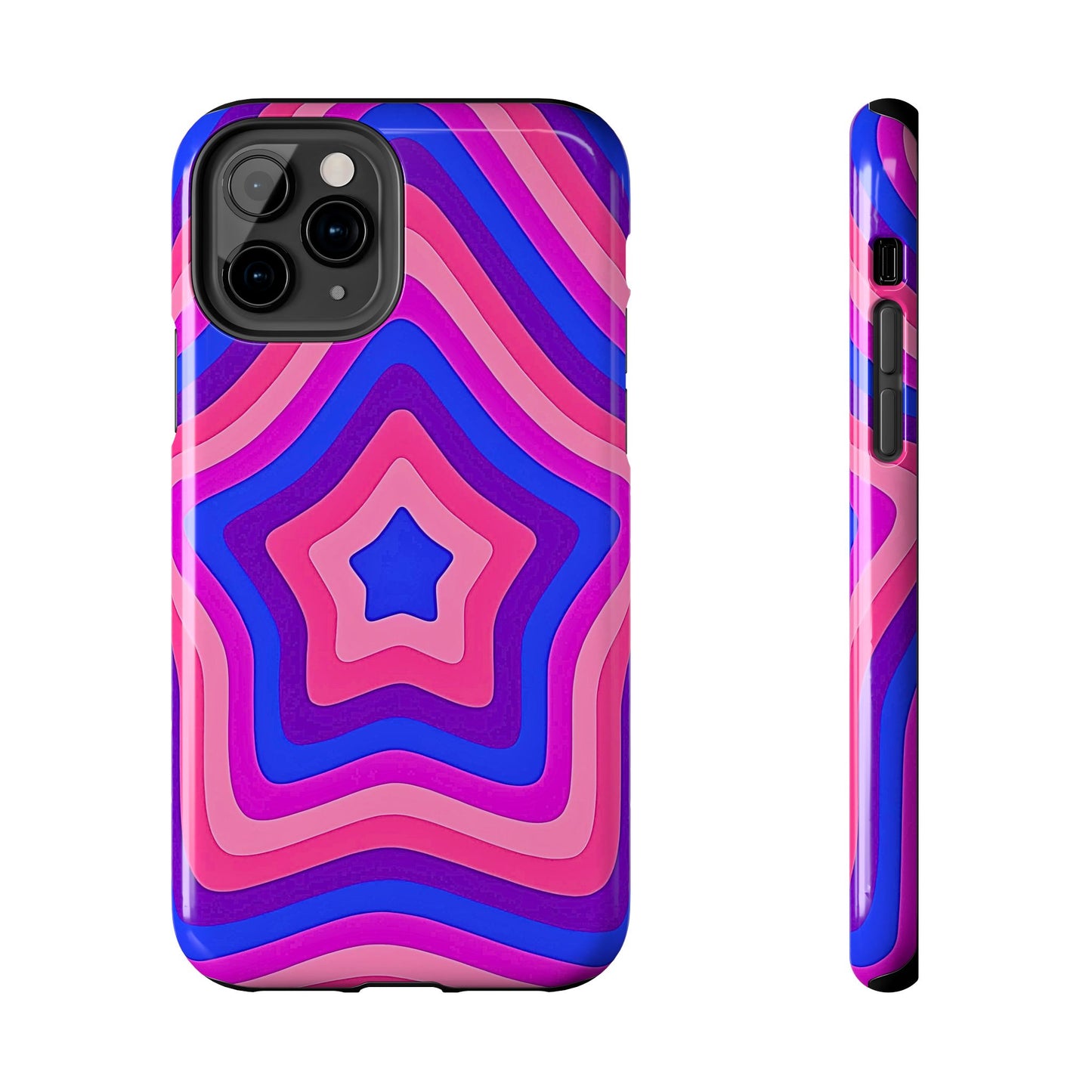 Funda resistente para teléfono con diseño de estrella retro | Estética