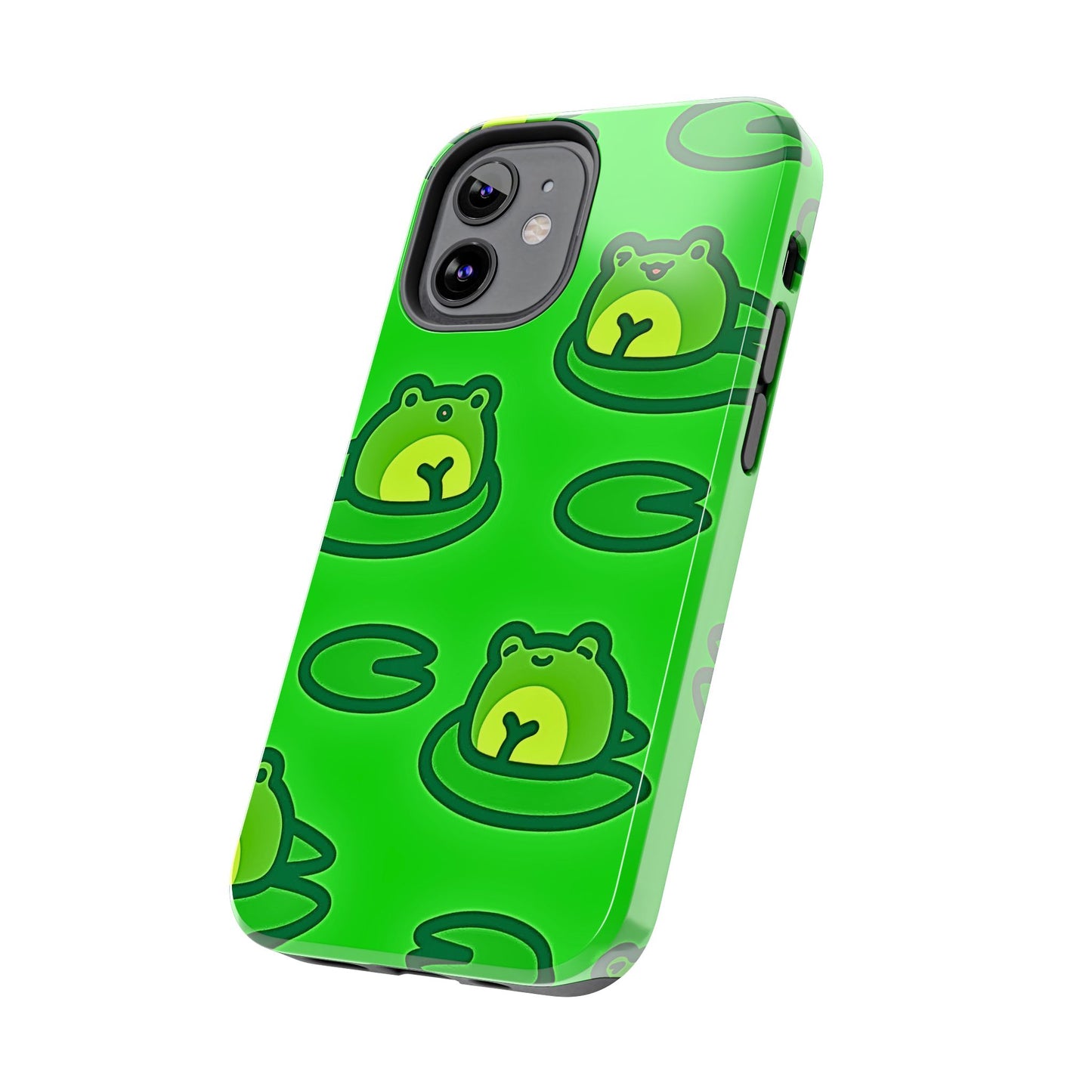 Cute Green Frogs Pattern Tough Phone Case | Animals