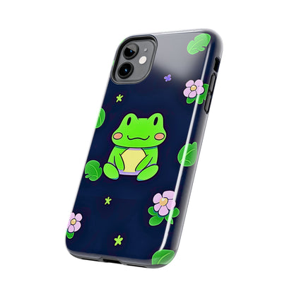 Adorable Froggy Black Tough Phone Case | Animals