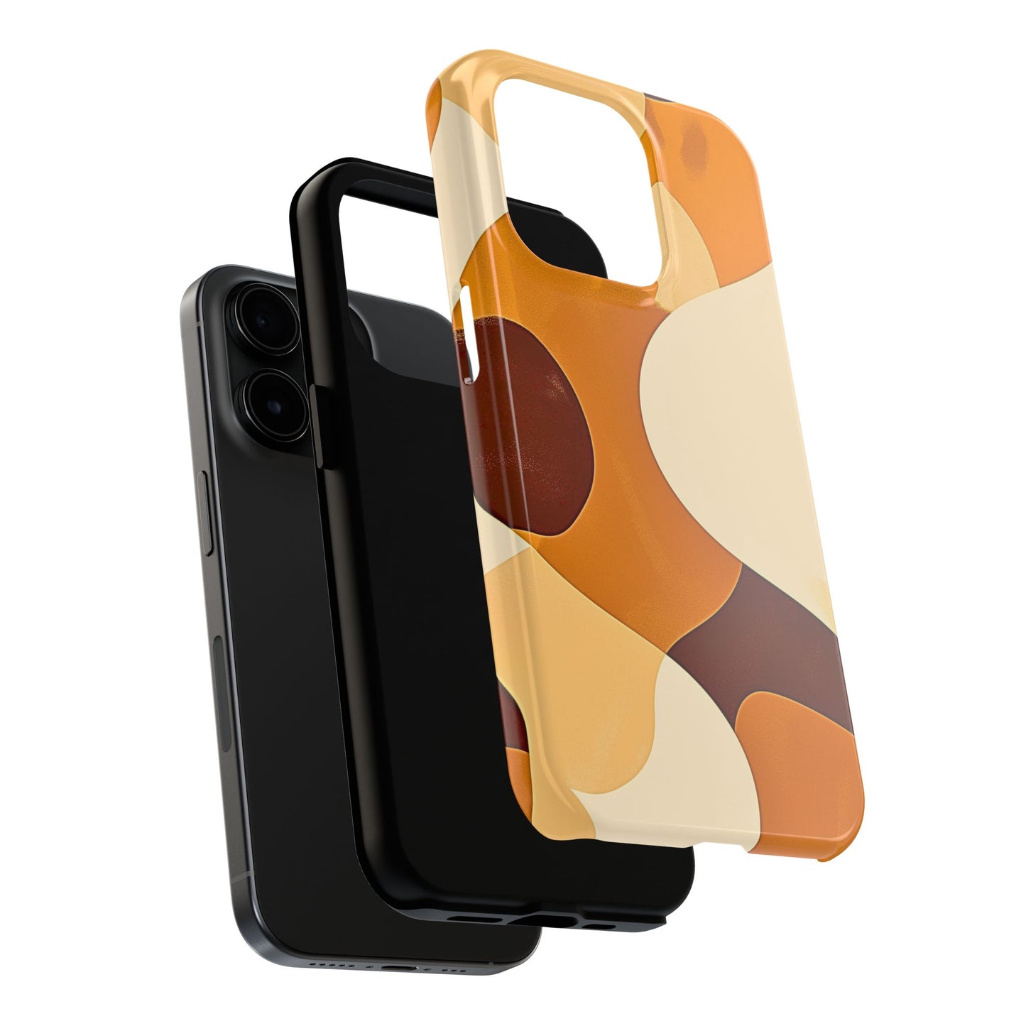 Funda/Cubierta resistente para teléfono con diseño en beige y marrón Earth Harmony | Estética