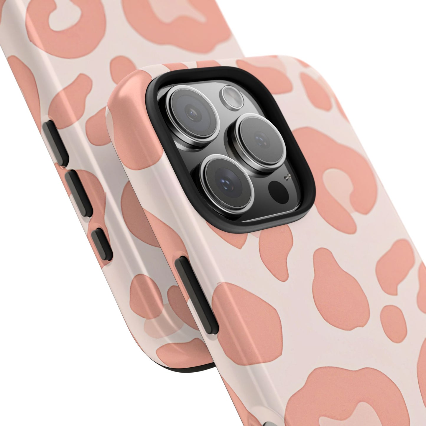 Funda resistente para teléfono con estampado de leopardo rosa preppy | Estética
