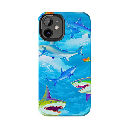 Sharks in the Sky Pattern Style Tough Phone Case | Animals
