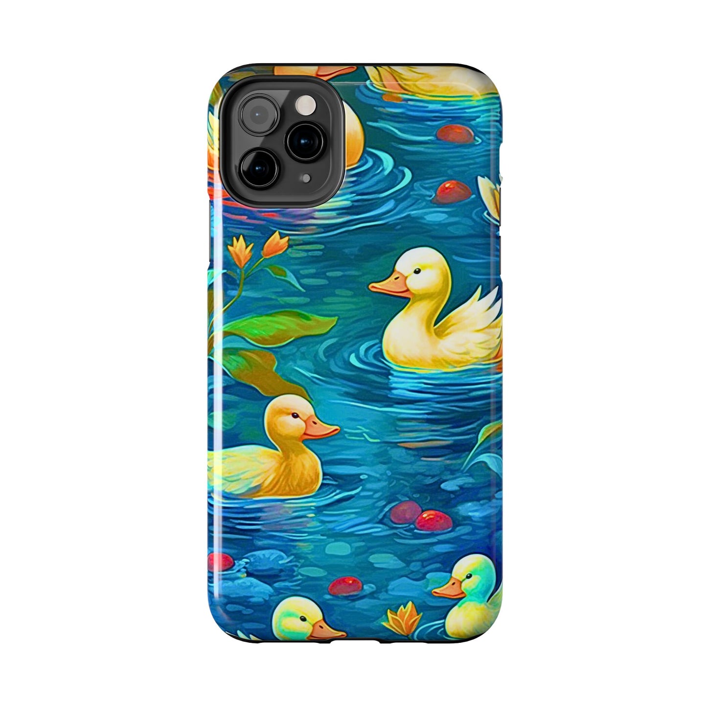 Ducks in the Pond Pattern Style Tough Phone Case | Animals