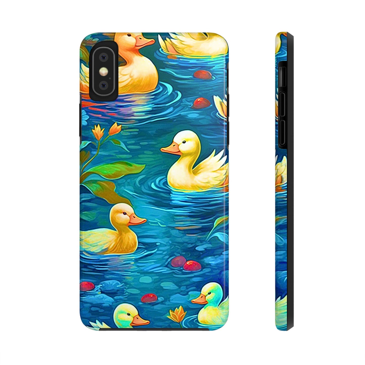 Ducks in the Pond Pattern Style Tough Phone Case | Animals