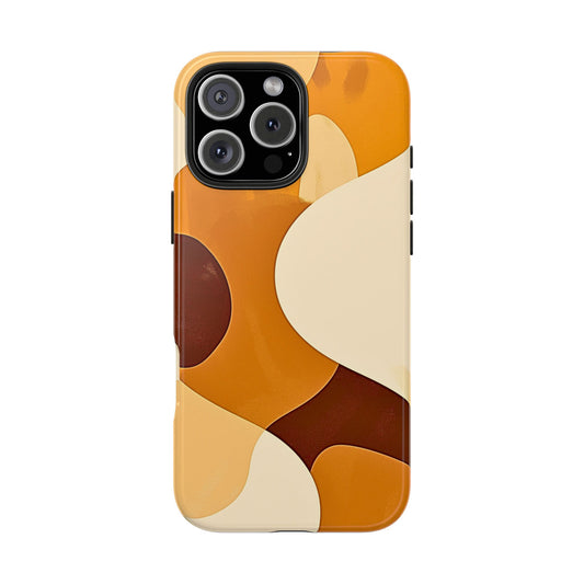 Funda/Cubierta resistente para teléfono con diseño en beige y marrón Earth Harmony | Estética