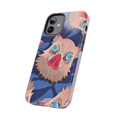 Inosuke Hashibira Head Pattern Tough Phone Case | Anime - Demon Slayer