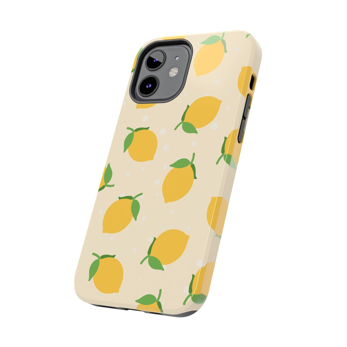 Cute Aesthetic Lemon Pattern Citrus Design Tough Phone Case | Food