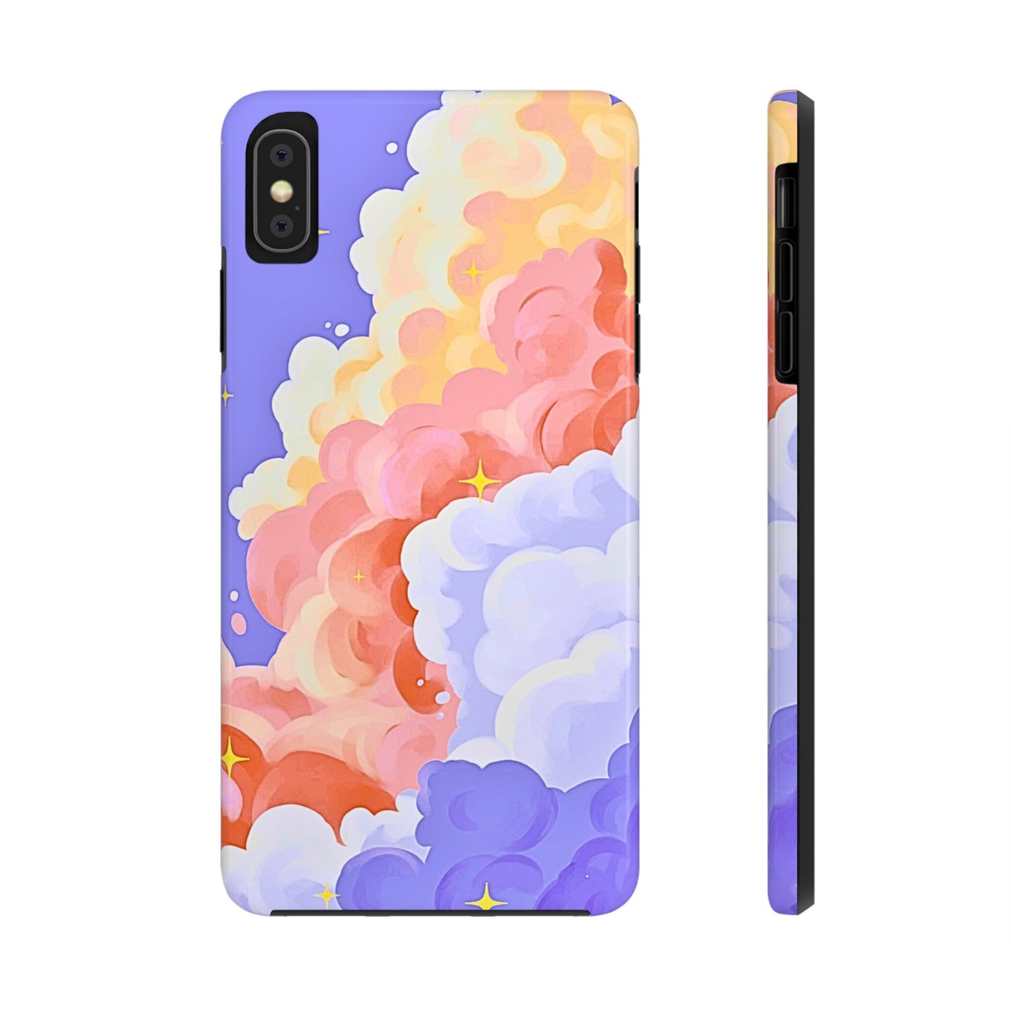 Funda resistente para teléfono con diseño de nubes de colores de ensueño | Estética