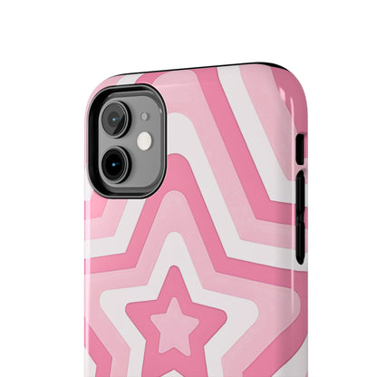 Pink Preppy Star Pattern Style Tough Phone Case | Aesthetic