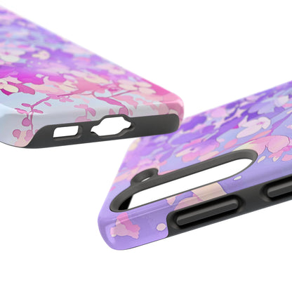 Funda resistente para teléfono con delicados estampados florales en tonos pastel | Estética