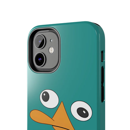 Phineas and Ferb Perry Platypus Eyes Teal Expression Tough Phone Case | Cartoon