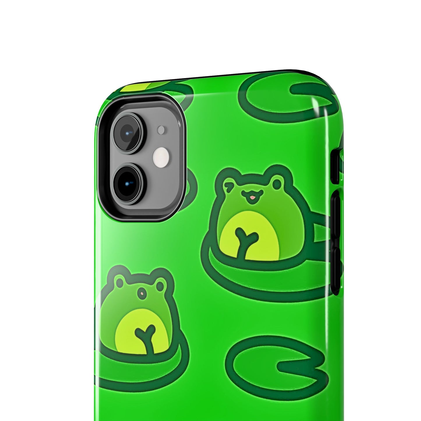 Cute Green Frogs Pattern Tough Phone Case | Animals