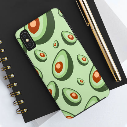 Trendy Avocado Pattern Green Aesthetic Minimal Fruit Phone Case | Food