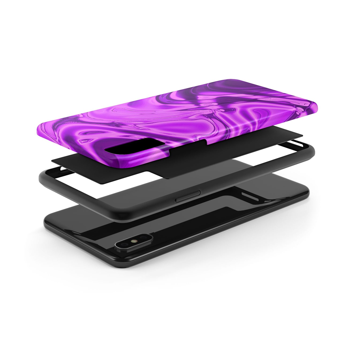 Liquid Metal Purple Tough Phone Case | Aesthetic