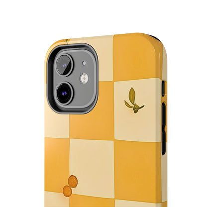 Yellow Checkered Preppy Daisies Tough Phone Case | Aesthetic