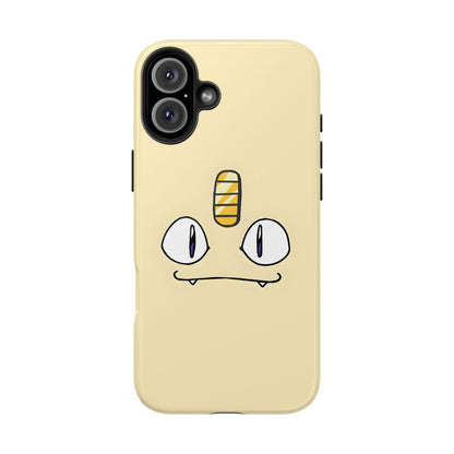 Cat Minimal Gold Coin Face Tough Phone Case | Anime
