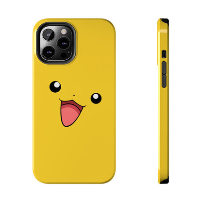 Electric Mouse Yellow Happy Face Minimal Design Tough Phone Case | Anime