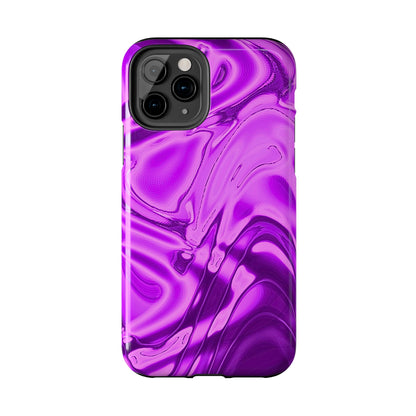 Liquid Metal Purple Tough Phone Case | Aesthetic