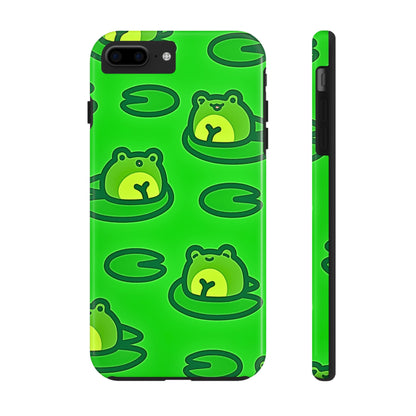 Cute Green Frogs Pattern Tough Phone Case | Animals