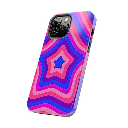 Funda resistente para teléfono con diseño de estrella retro | Estética