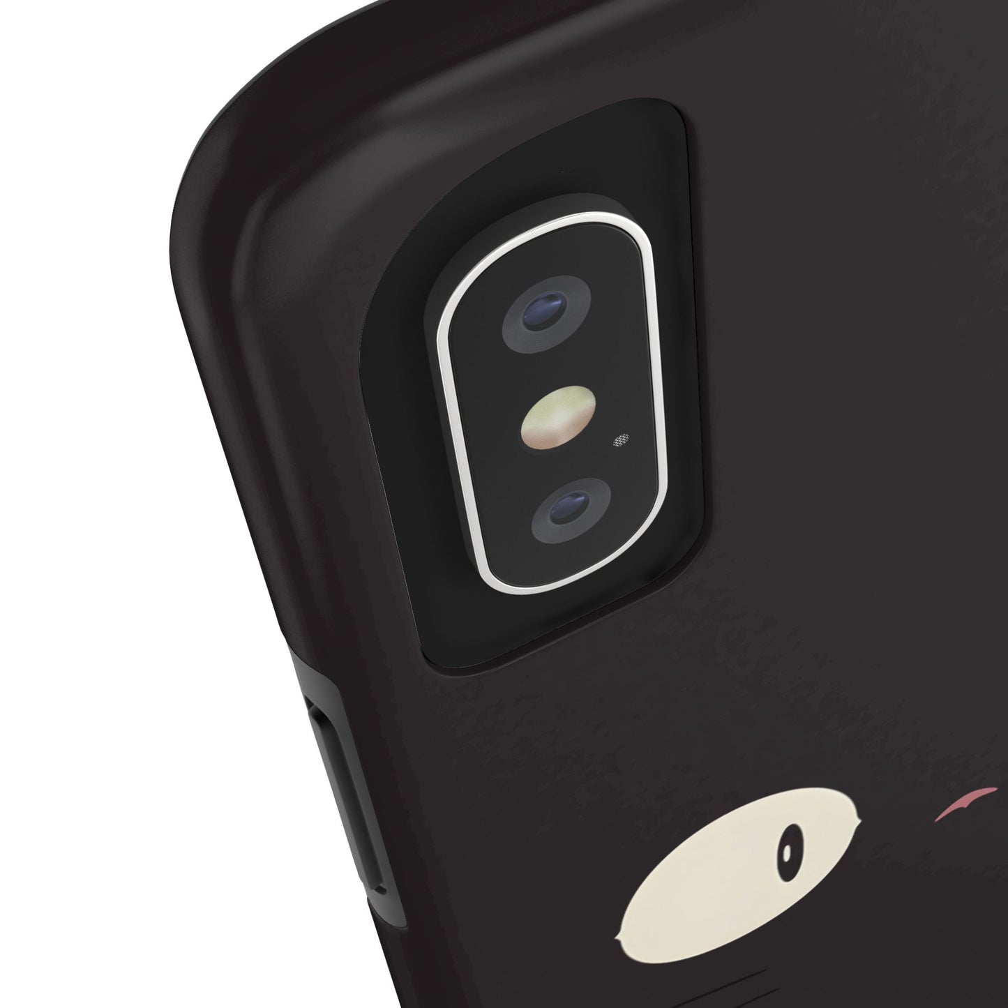 Adorable Black Cat Face and Eyes Minimal Tough Phone Case | Animals