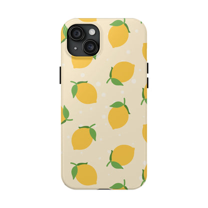 Cute Aesthetic Lemon Pattern Citrus Design Tough Phone Case | Food