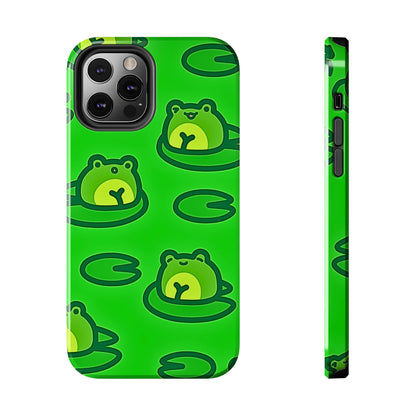 Cute Green Frogs Pattern Tough Phone Case | Animals