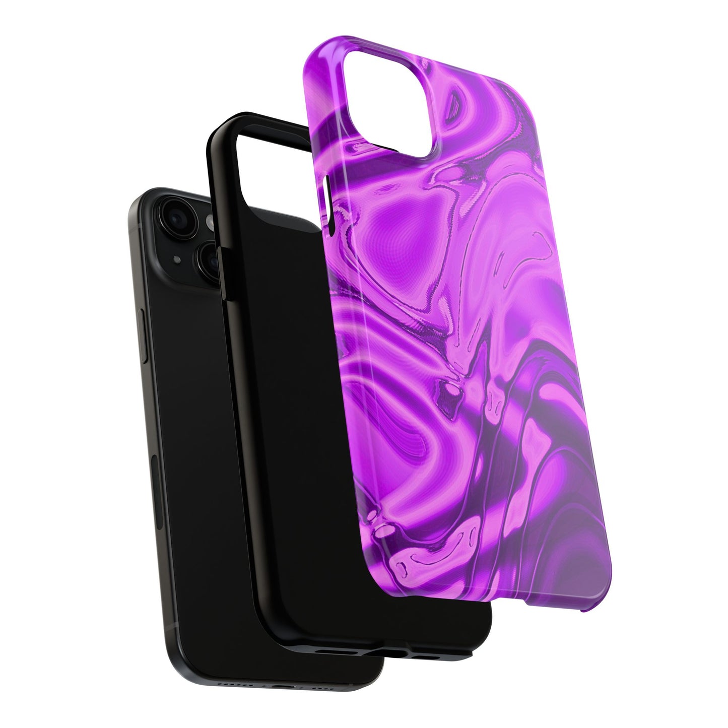 Liquid Metal Purple Tough Phone Case | Aesthetic