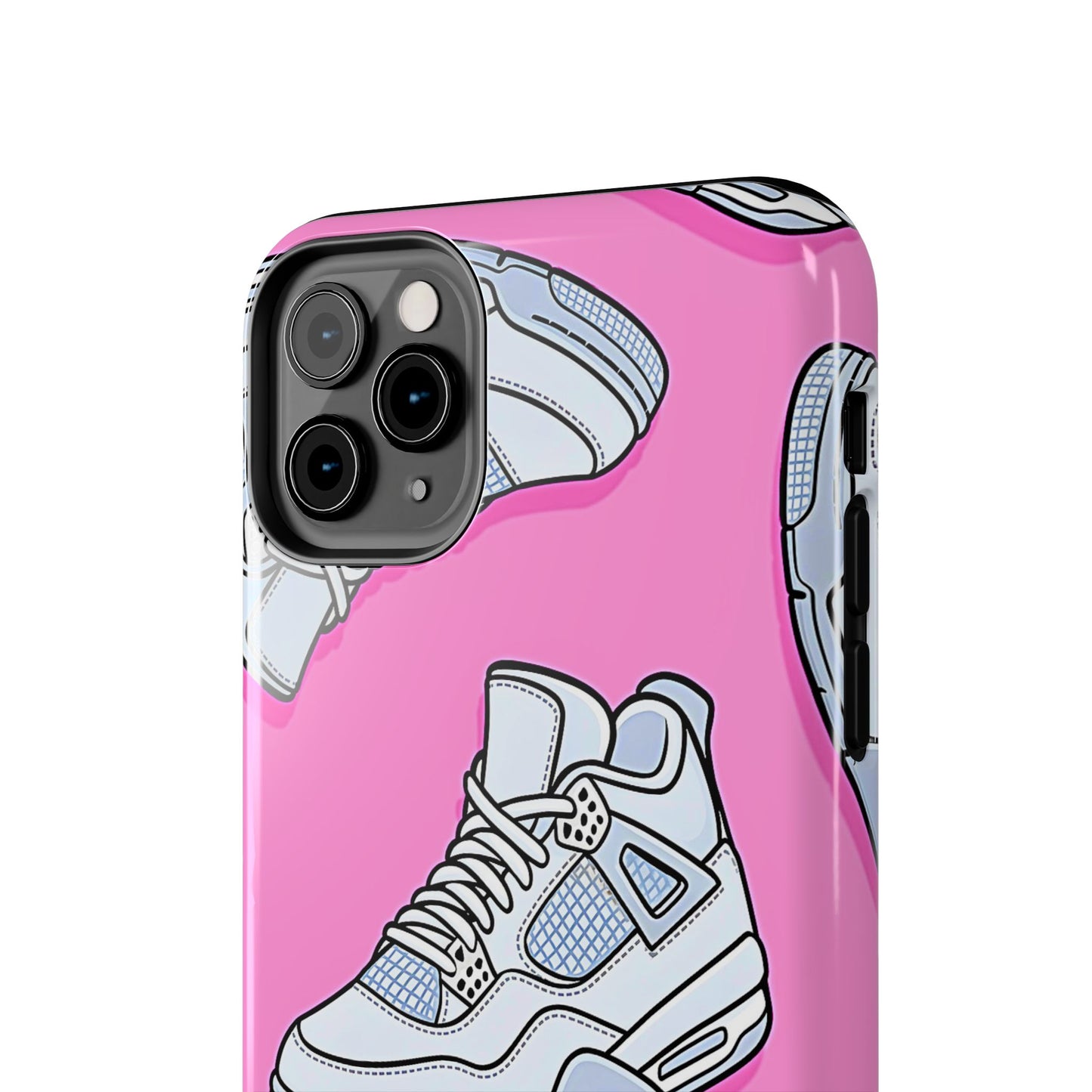 Funda resistente para teléfono con diseño de zapatillas Jordan 4 blancas | Estética
