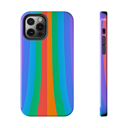 Funda resistente para teléfono con líneas de arcoíris hippies | Estética