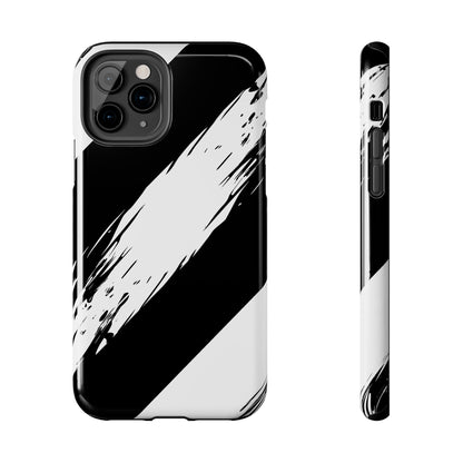 Funda/cubierta resistente para teléfono con rayas diagonales en blanco roto | Estética