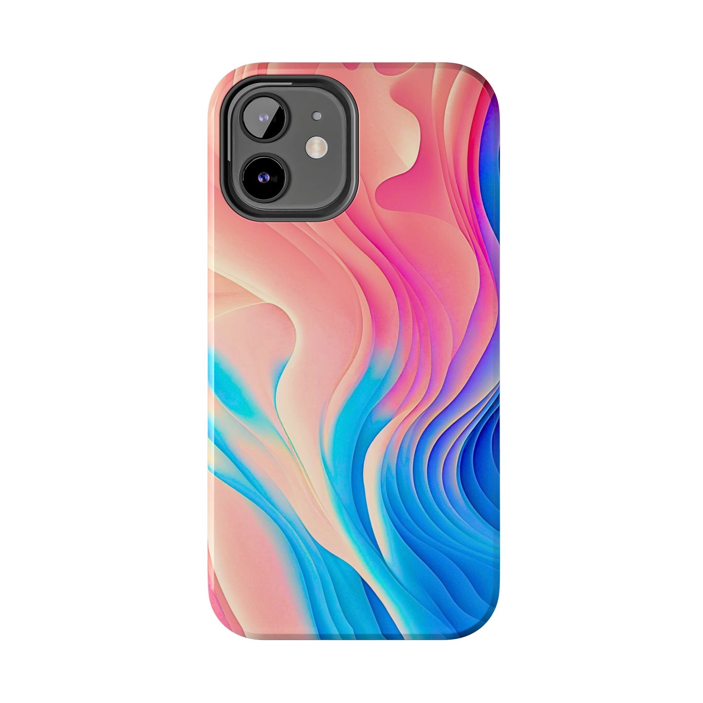 Abstract Pastel Waves Tough Phone Case | Aesthetic