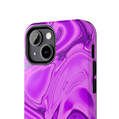 Liquid Metal Purple Tough Phone Case | Aesthetic