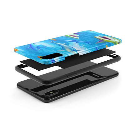 Sharks in the Sky Pattern Style Tough Phone Case | Animals