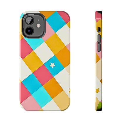 Vibrant Preppy Checkered Tough Phone Case | Aesthetic