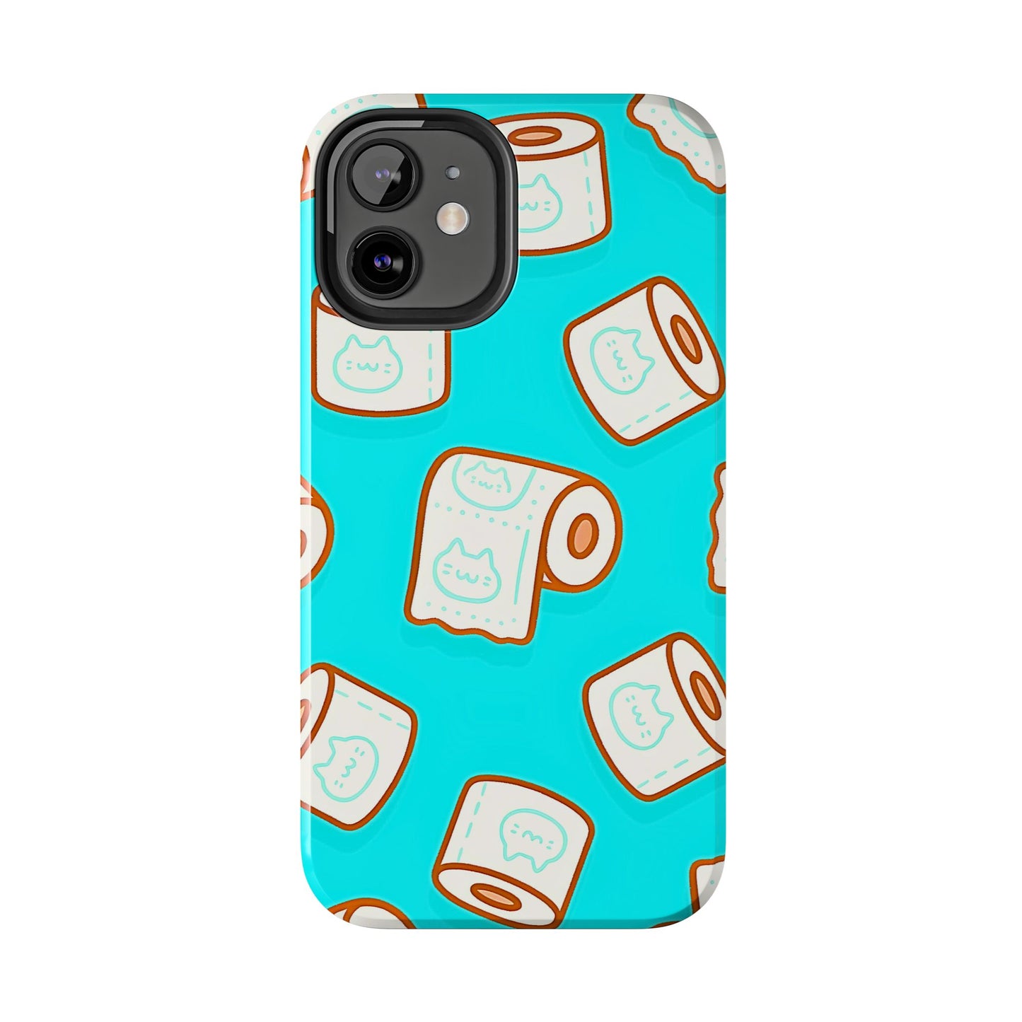 Funda resistente para teléfono con estampado de papel higiénico kawaii | Estética