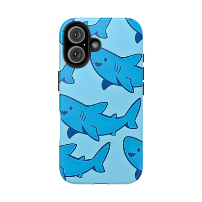 Smiley Shark Fun Pattern Tough Phone Case | Animals