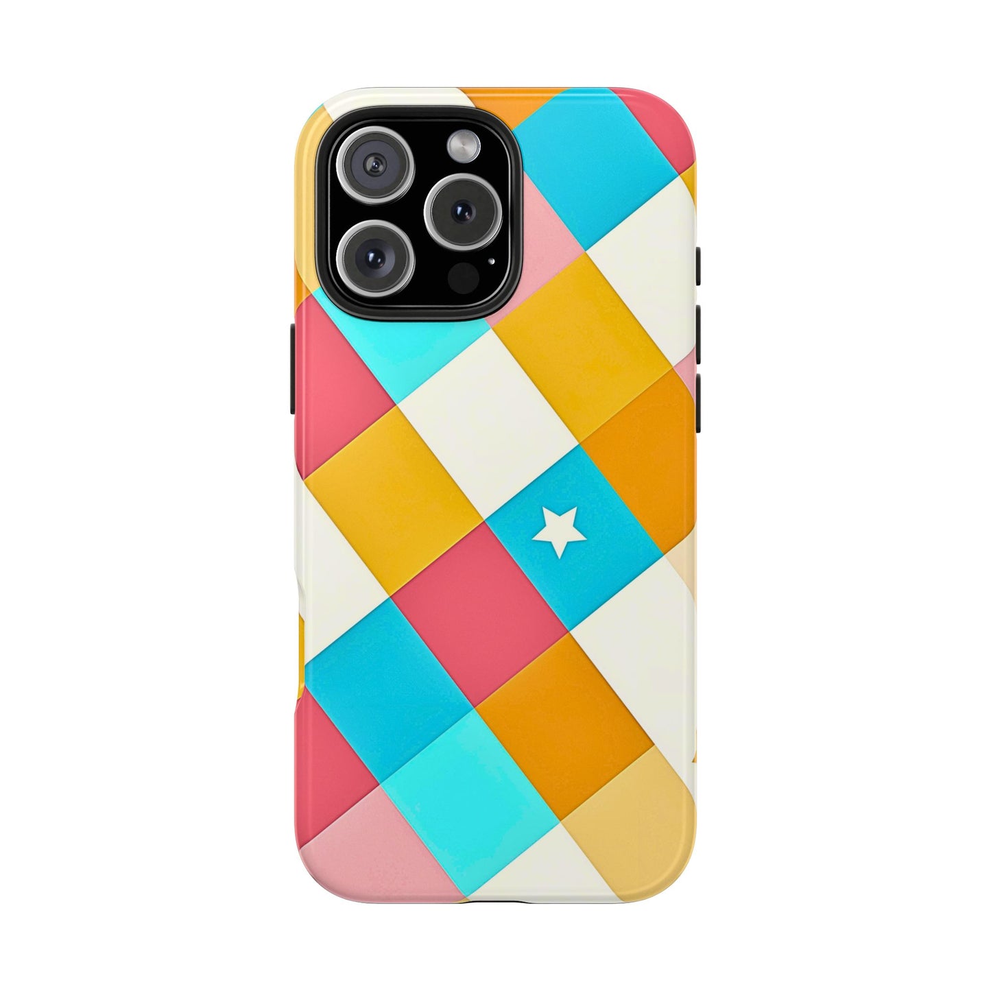Vibrant Preppy Checkered Tough Phone Case | Aesthetic