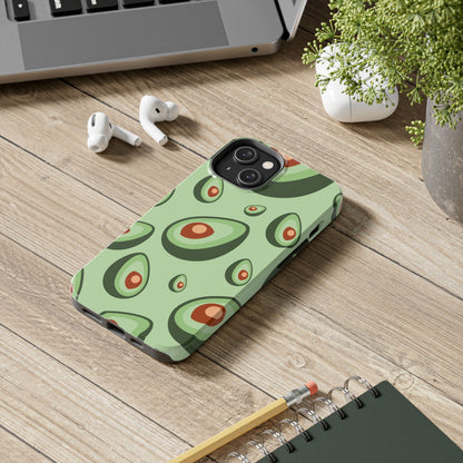 Trendy Avocado Pattern Green Aesthetic Minimal Fruit Phone Case | Food