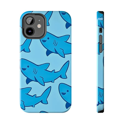 Smiley Shark Fun Pattern Tough Phone Case | Animals