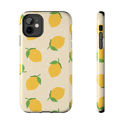 Cute Aesthetic Lemon Pattern Citrus Design Tough Phone Case | Food